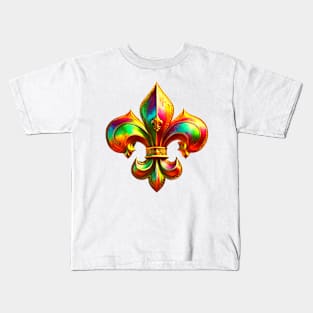 Fleur De Lis Design Kids T-Shirt